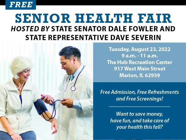 Sen. Fowler and Rep. Severin to host free Senior Health Fair