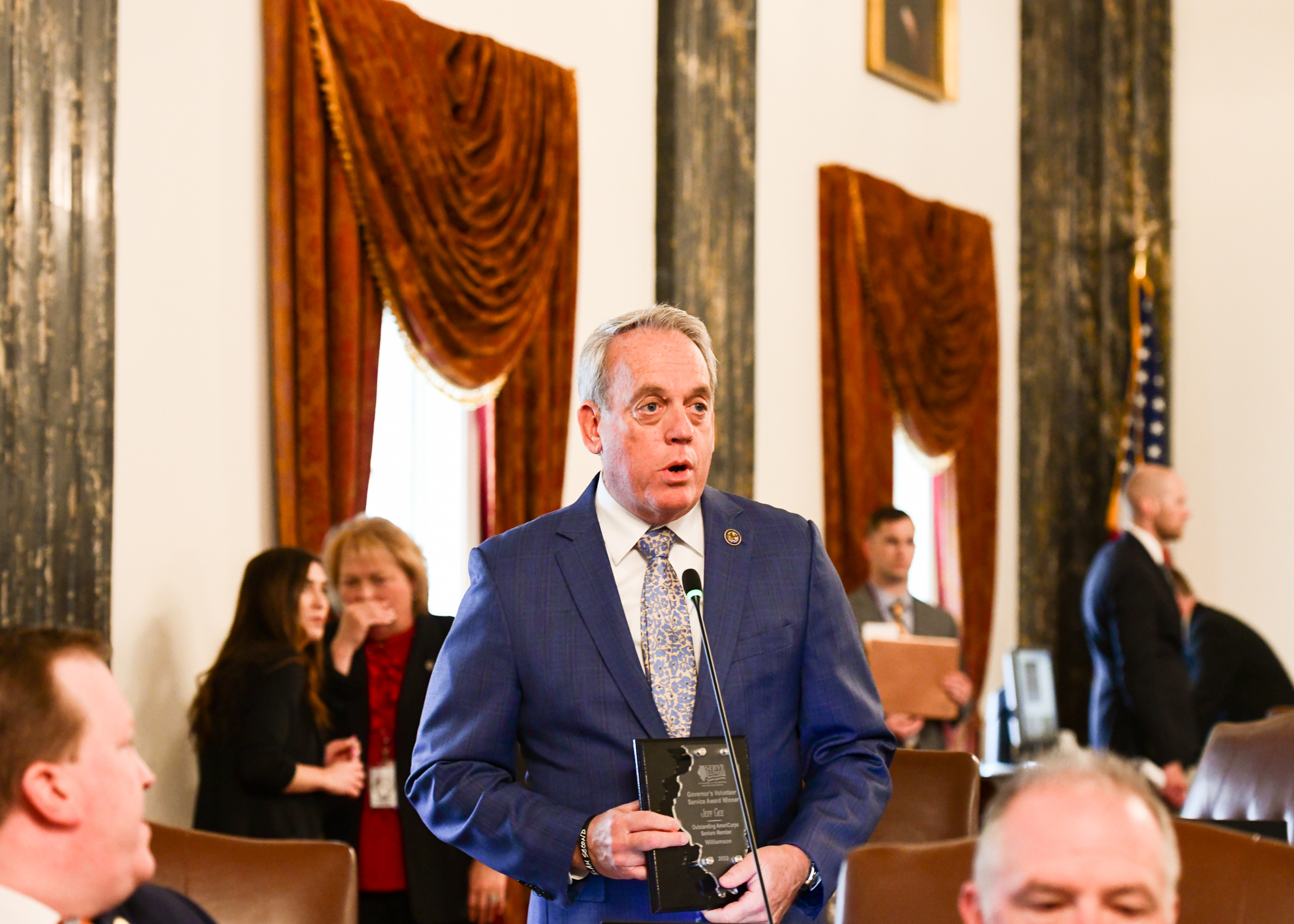 Senator Fowler honors Jeffrey Gee on Senate Floor