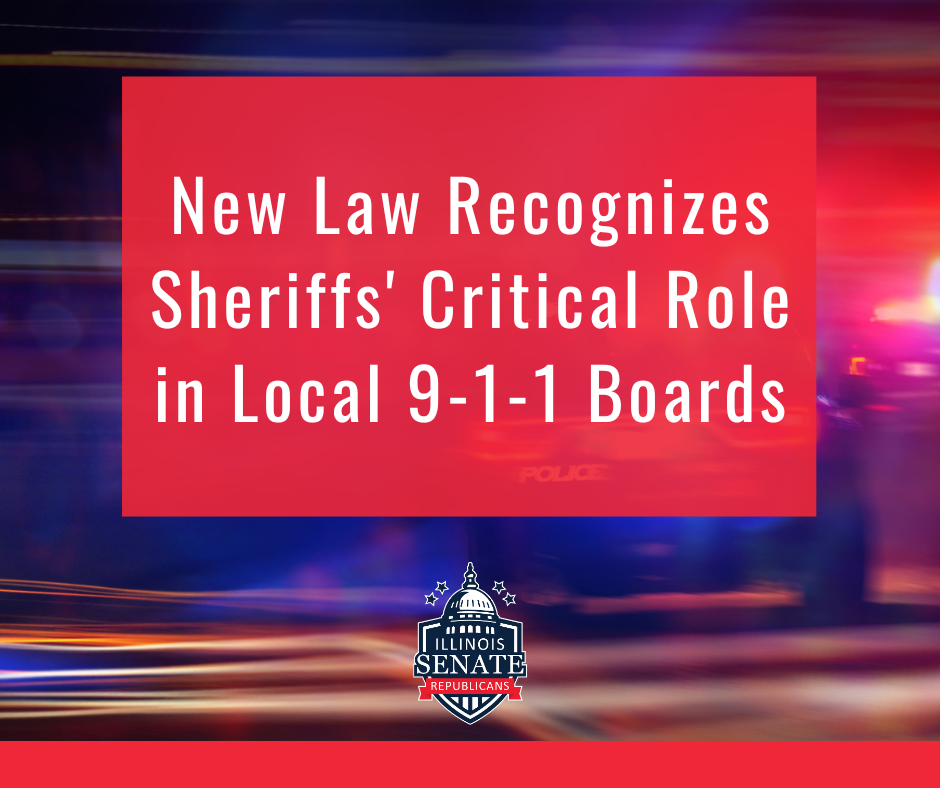 Sen. Fowler and Rep. Windhorst Recognize Sheriffs' Critical Role in Local 9-1-1 Boards